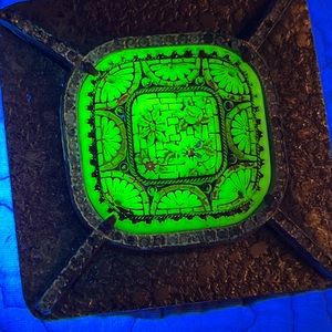 Vintage Paristyle Gold UV reactive belt buckle STAMPED